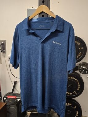 Columbia Men’s Heathered Blue Polo